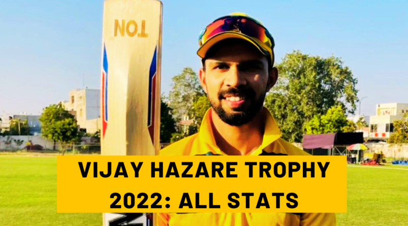 Vijay Hazare Trophy 2022 stats