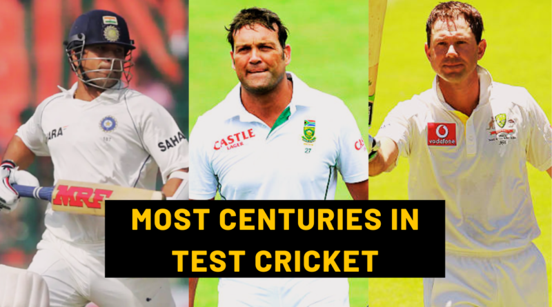 Most centuries in test cricket