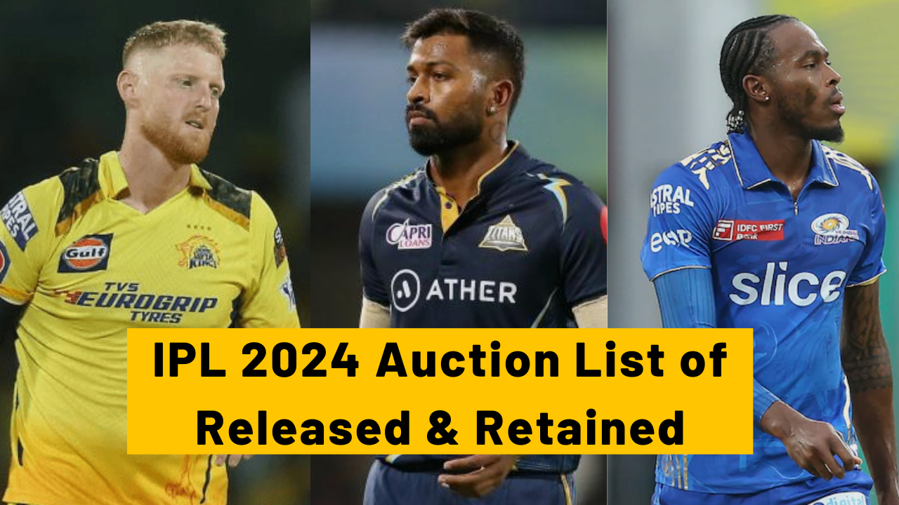 IPL 2024 Auction List of All Teams Purse Value, Released, Retained