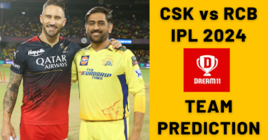 CSK vs RCB 1st Match IPL 2024 Test Dream11 Team Prediction