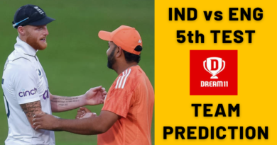 IND vs ENG 5th Test Dream11 Team Prediction