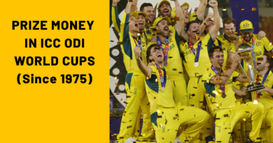 Prize Money for ICC ODI World Cup Champions and Runner-ups,