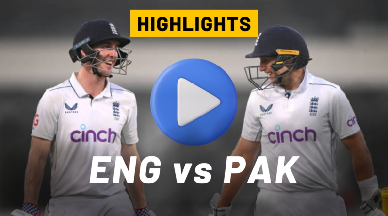 PAK vs ENG 1st Test Day 3 Highlights