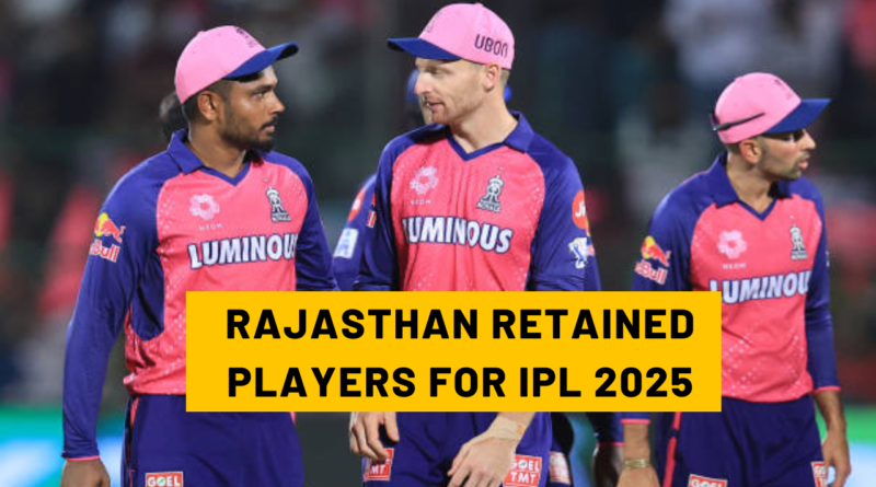 RAJASTHAN ROYALS RETAINED PLAYERS FOR IPL 2025